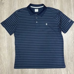 Mens IZOD Golf Polo large blue striped